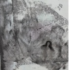 《徊》hover+水墨宣纸+丙烯颜料62X60cm,2012