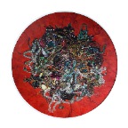 《虚拟的爱之一》油画直径120CM时间2013