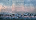 绮城No.1  ( 三联画 )  135x241 cm  2008年